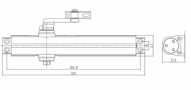 Dortec Power Adjustable Fire Door Closer Dt-916 UL Listed